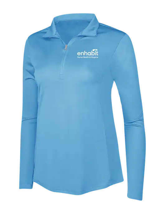 Enhabit Sapphire Blue Womens Posicharge Competitor ¼ Zip Pullover w/Enhabit Logo