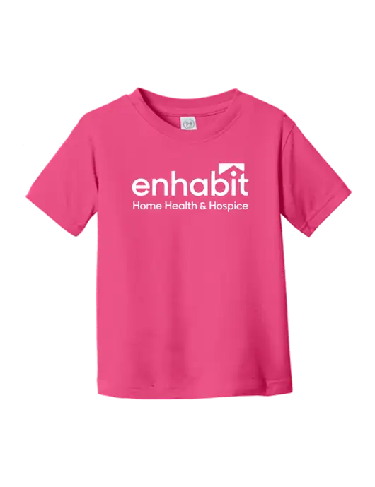 Enhabit Rabbit Skins Hot Pink Toddler Fine Jersey Tee w/Enhabit Logo