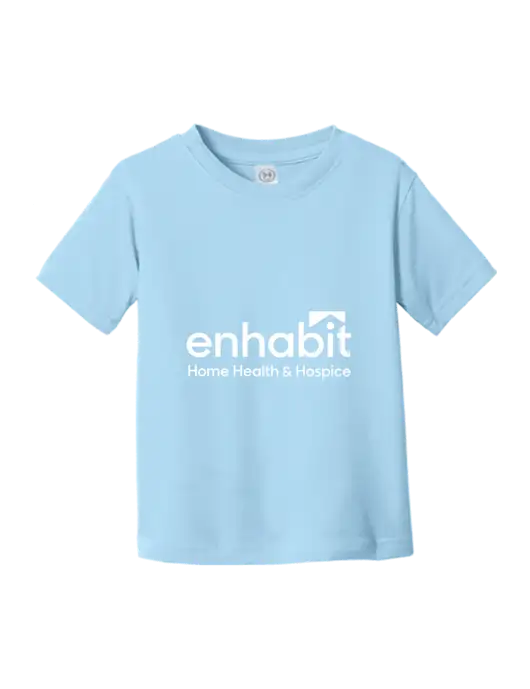 Enhabit Rabbit Skins Light Blue Toddler Fine Jersey Tee w/Enhabit Logo