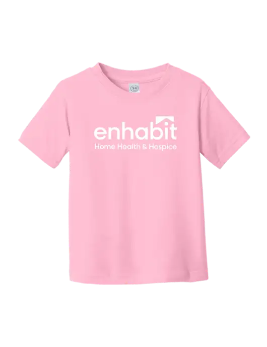 Enhabit Rabbit Skins Pink Toddler Fine Jersey Tee w/Enhabit Logo