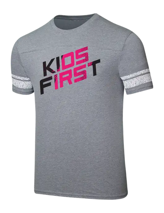 Steel Partners Game Heathered Nickel/White 4.5 oz T-Shirt w/Kids First Logo