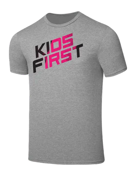 Steel Partners Seriously Soft Light Heather Grey T-Shirt w/Kids First Logo