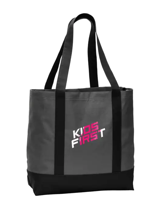 Steel Partners Carryall Charcoal/Black Day Tote Dark w/Kids First Logo