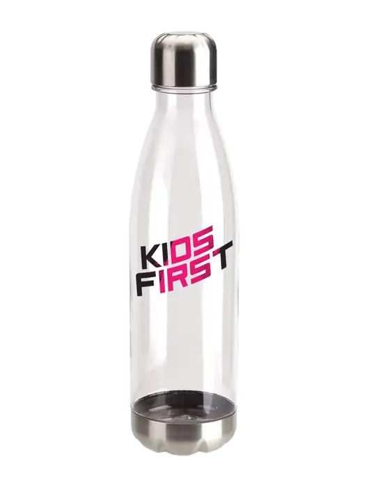 Steel Partners Bayside Tritan™ Clear 25 oz Bottle with Stainless Base and Cap w/Kids First Logo