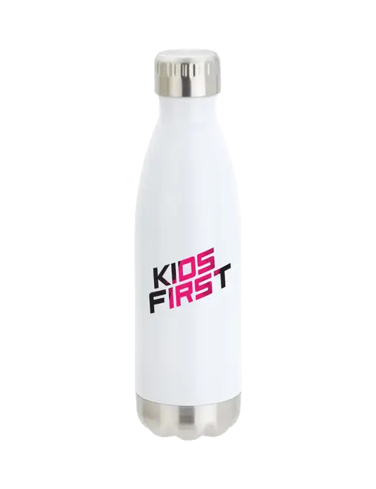 Steel Partners City Go White 17 oz Insulated Bottle w/Kids First Logo