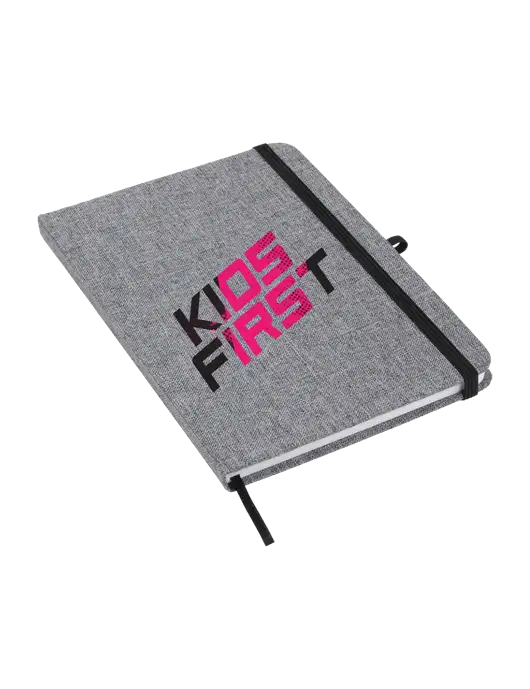 Steel Partners Twill Grey Heathered 5 x 7 Journal w/Kids First Logo