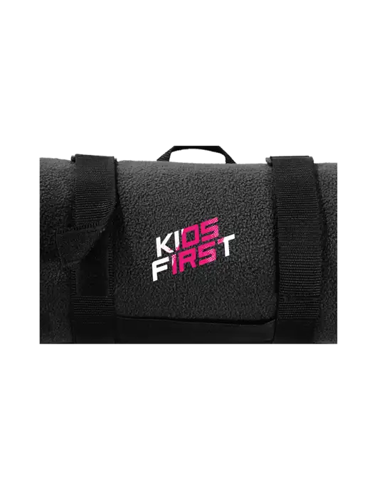 Steel Partners Casual Midnight Heather Fleece Blanket With Strap w/Kids First Logo