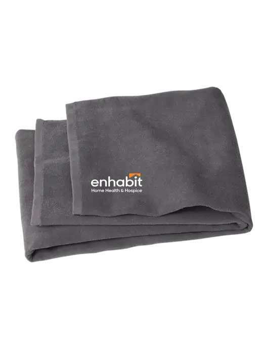 Enhabit Graphite Beach Towel w/Enhabit Logo