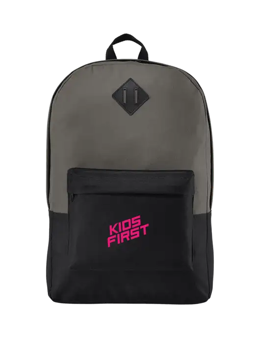 Steel Partners Retro Dark Charcoal/Black Backpack w/Kids First Logo