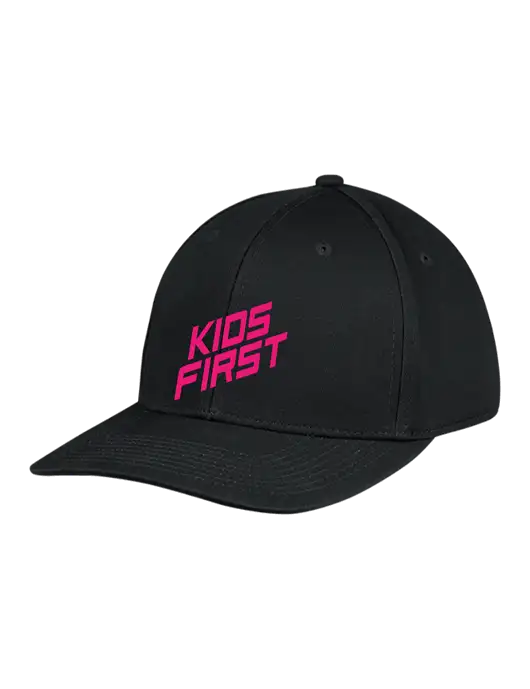 Steel Partners Premium Modern Structured Twill Black Snapback Cap w/Kids First Logo