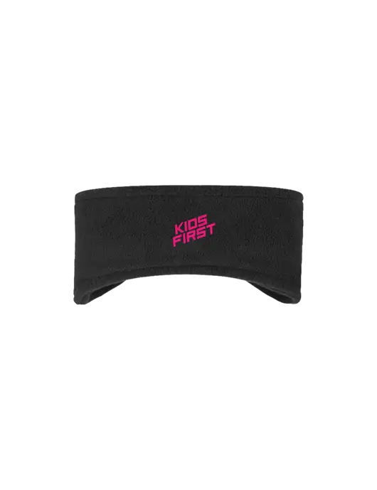 Steel Partners Black Stretch Fleece Headband w/Kids First Logo