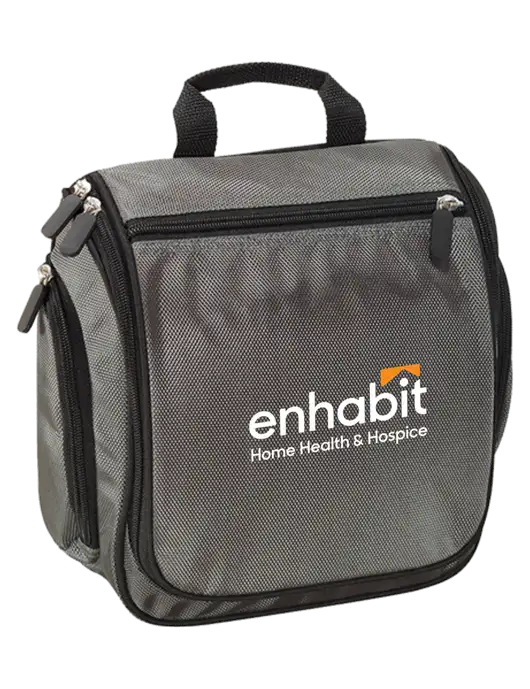 Enhabit Hanging Deep Smoke Toiletry Kit  w/Enhabit Logo