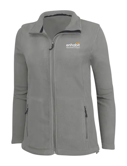 Enhabit Womens Medium Grey Fleece Jacket w/Enhabit Logo