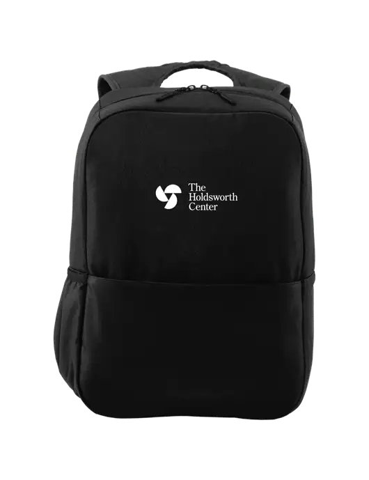 The Holdsworth Center Access Square Laptop Black Backpack w/Holdsworth Center Logo