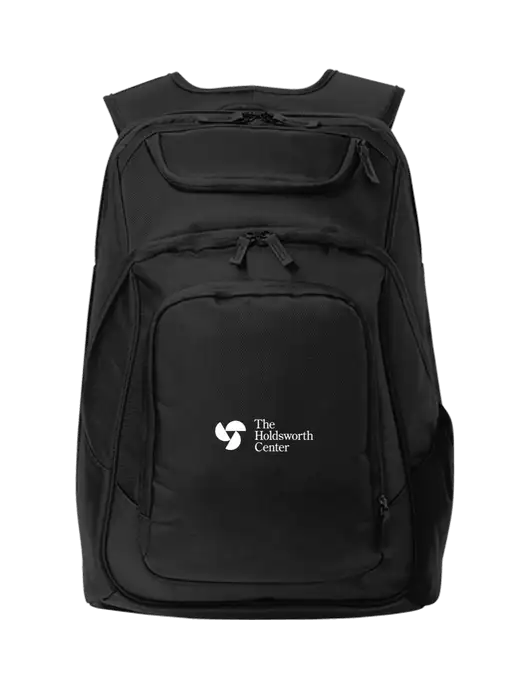 The Holdsworth Center Executive Black Laptop Backpack w/Holdsworth Center Logo