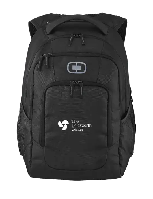 The Holdsworth Center OGIO Black Logan Laptop Backpack
 w/Holdsworth Center Logo