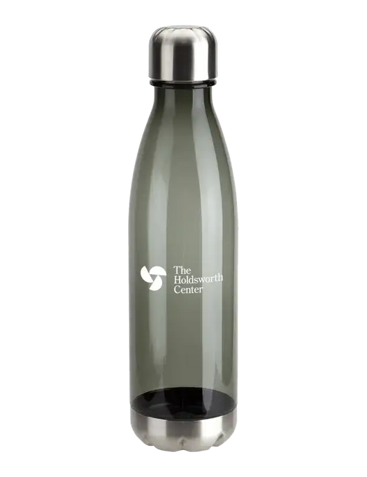 The Holdsworth Center Bayside Tritan™ Smoke 25 oz Bottle with Stainless Base and Cap w/Holdsworth Center Logo