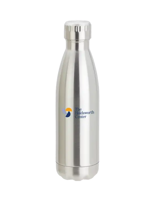 The Holdsworth Center City Go Silver 17 oz Insulated Bottle w/Holdsworth Center Logo