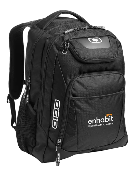 Enhabit OGIO Black/Silver Excelsior Laptop Backpack w/Enhabit Logo