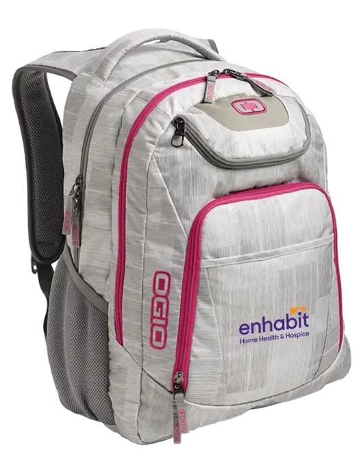 Enhabit OGIO Blizzard/Pink Excelsior Laptop Backpack w/Enhabit Logo