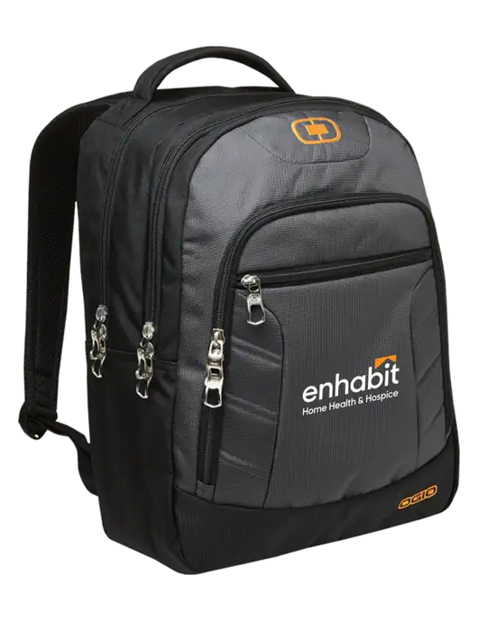 Enhabit OGIO Diesel Grey/Orange Colton Laptop Backpack
 w/Enhabit Logo