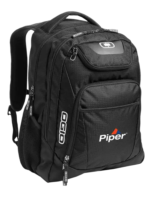 Piper OGIO Black/Silver Excelsior Laptop Backpack w/Piper Logo