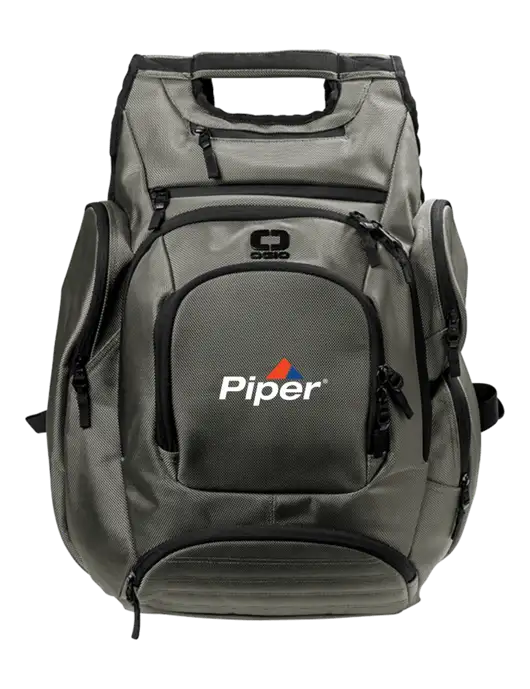 Piper OGIO Medium Grey Metro Ballistic Laptop Backpack w/Piper Logo